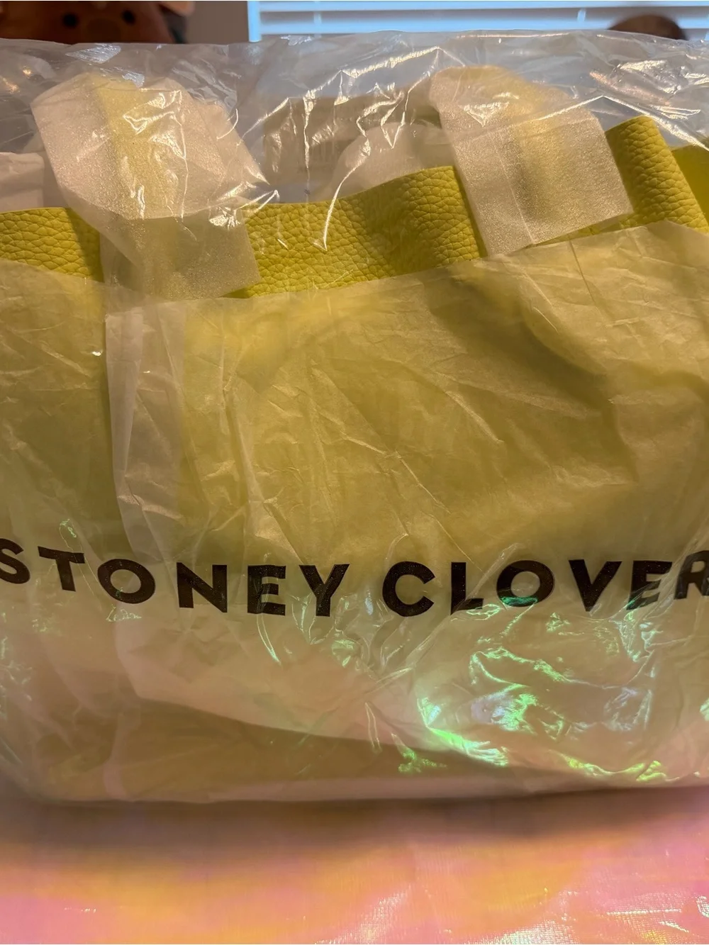 Stoney Clover Lane Leather Tote in Lime